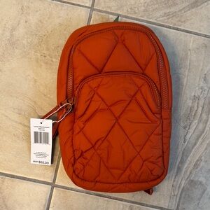 NWT Vera Bradley Lorman Orange Sling Backpack